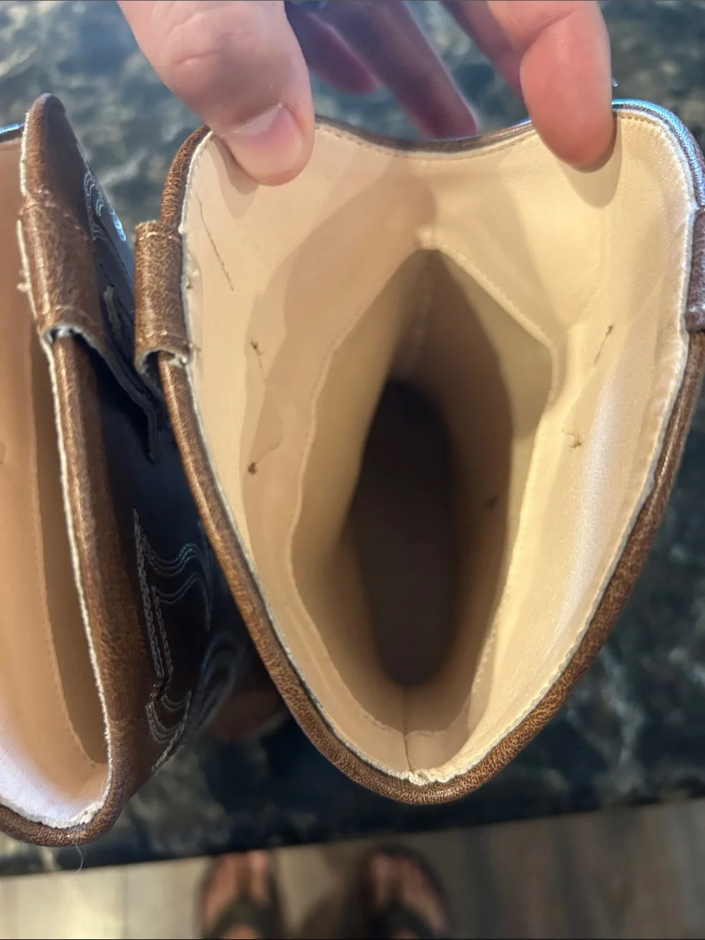 Motasha Boy’s/Girl’s Brown Western Cowboy Boots - Classic Stitch Detail